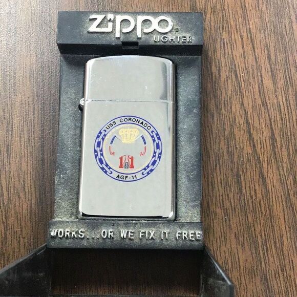 New old stock USS Coronado AGF 11 zippo, lighter veteran estate sale - Picture 1 of 4